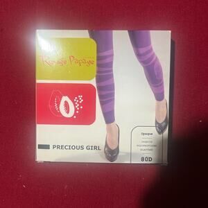 Purple and pink striped tights